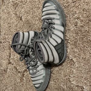 Adidas Black and White Striped Sneakers